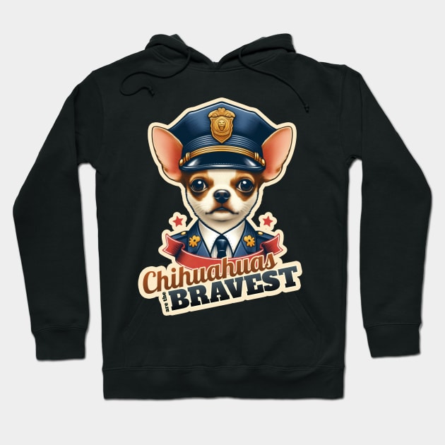 Chihuahua Policeman Hoodie by k9-tee